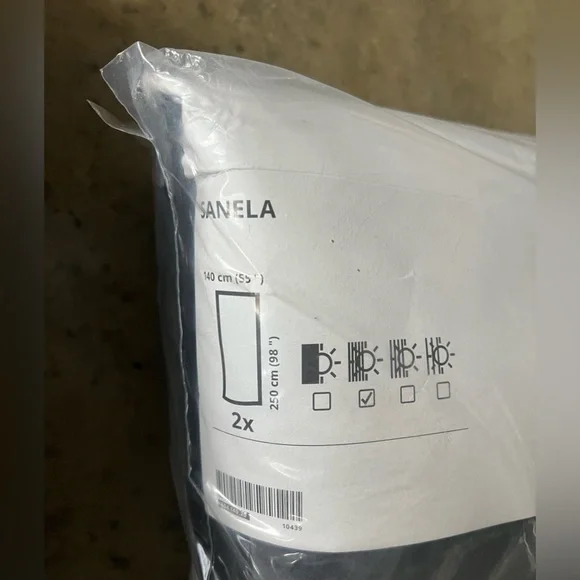 IKEA SANELA Velvet Curtains Room Darkening 55x98" 2 Panels Gray New! - Picture 6 of 8